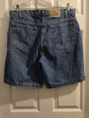 Levi's Men's Blue Denim Shorts Loose Fit Orange Tab